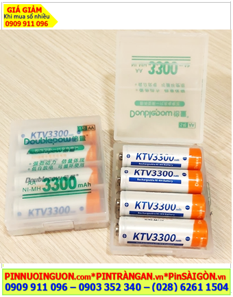 DoublePow KTV AA3300mAh, Pin sạc AA 1.2v DoublePow KTV AA3300mAh chính hãng /Box 4viên, Loại pin Vỏ màu trắng